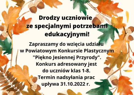 Powiatowy Konkurs Plastyczny - zaproszenie