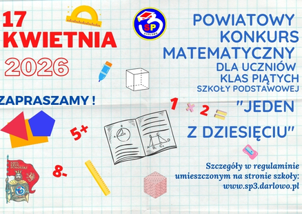 Powiatowy Konkurs Matematyczny "1 z 10" dla klas 5 