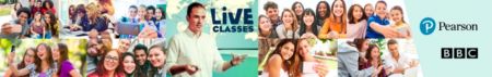 Logo programu Pearson & BBC Live Classes Logo nprogramu Pearson & BBC Live Classes